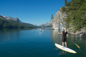 Stand up paddle auf dem Silsersee