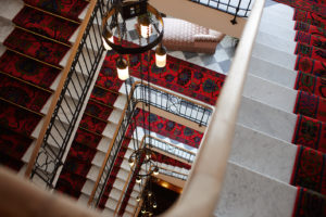 Staircase at the Hotel Waldhaus Sils