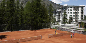 Tennisplätze beim Hotel Waldhaus Sils